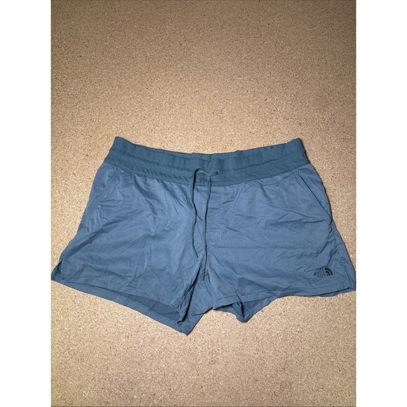 The North Face Aphrodite Motion Shorts Womens XL Blue Nylon Drawstring 3.5" E1 - Picture 1 of 6
